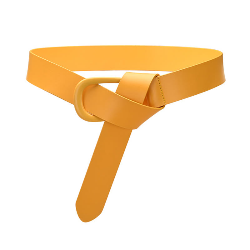 Ceinture large et simple pour femme Ceinture nouée en cuir