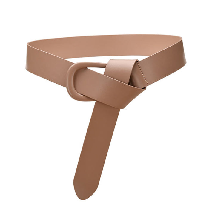 Ceinture large et simple pour femme Ceinture nouée en cuir