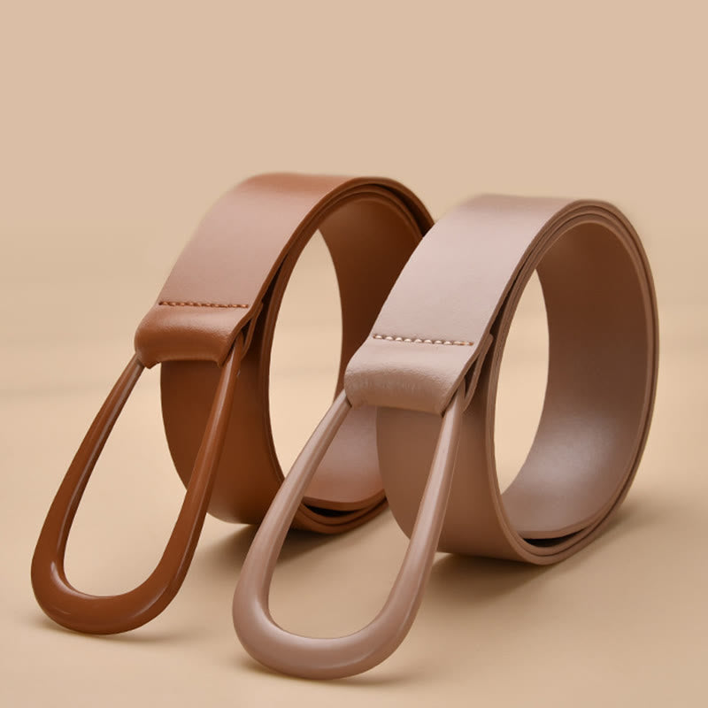 Ceinture large et simple pour femme Ceinture nouée en cuir
