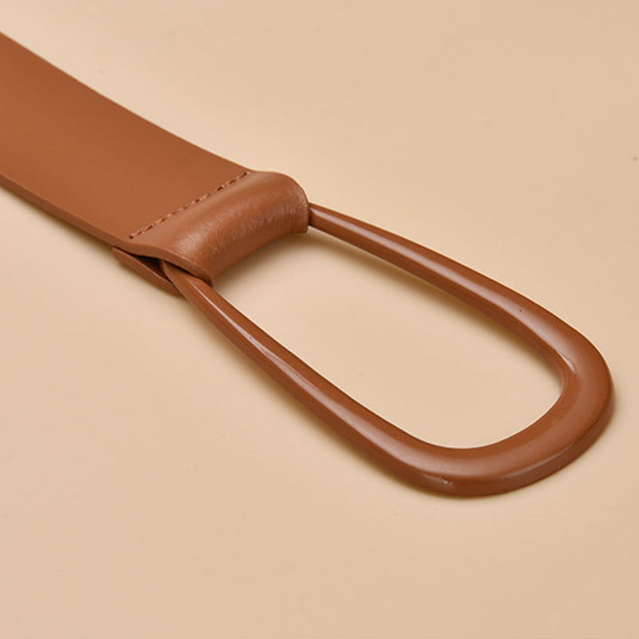 Ceinture large et simple pour femme Ceinture nouée en cuir