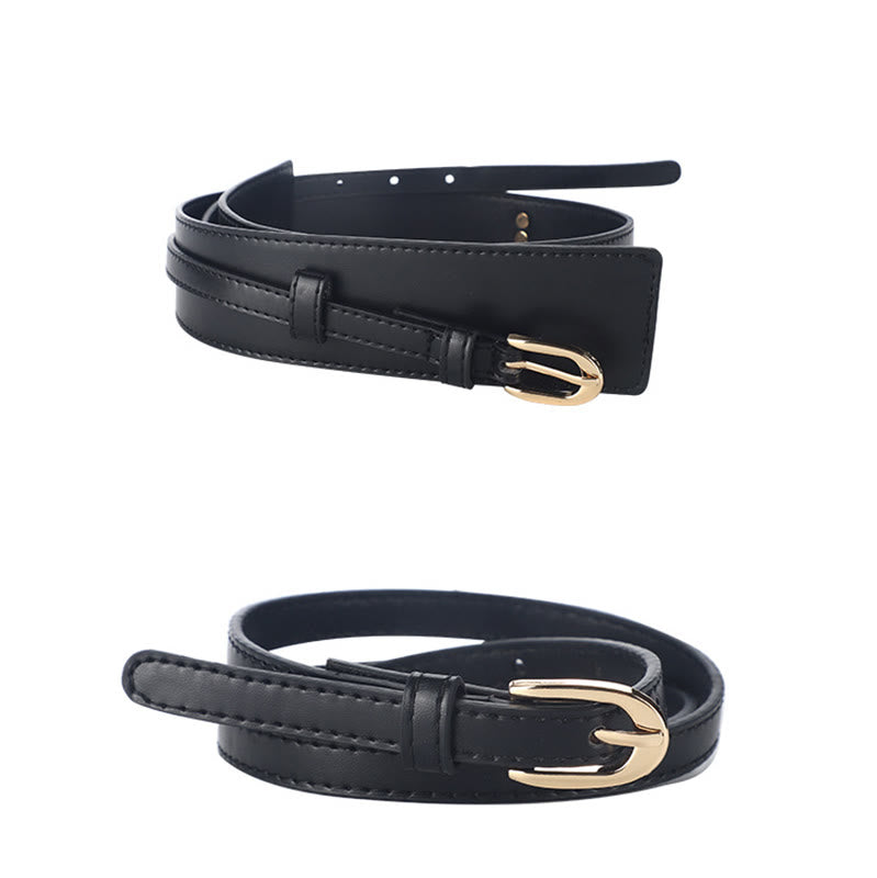 Ceinture en cuir amovible Ceinture corset à double usage pour femme