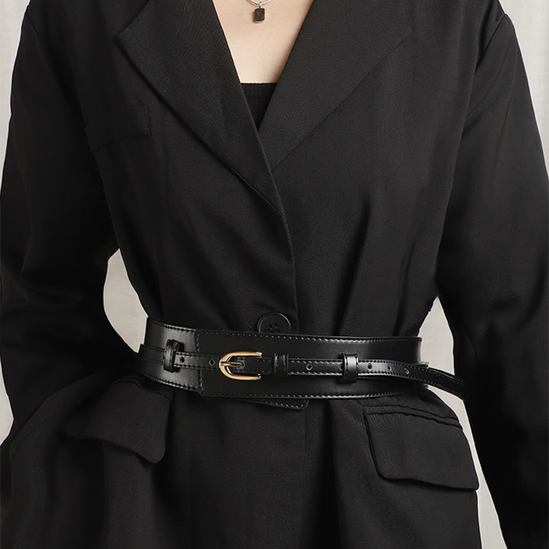 Ceinture en cuir amovible Ceinture corset à double usage pour femme
