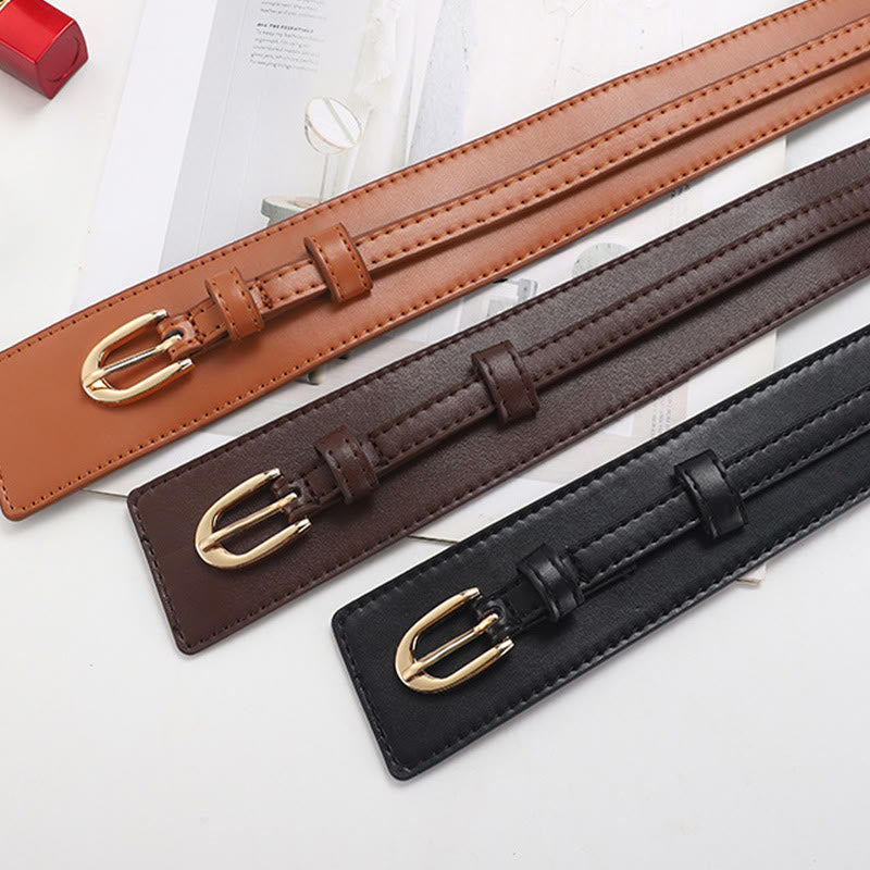 Ceinture en cuir amovible Ceinture corset à double usage pour femme