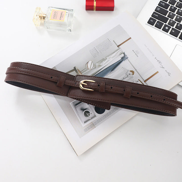 Ceinture en cuir amovible Ceinture corset à double usage pour femme