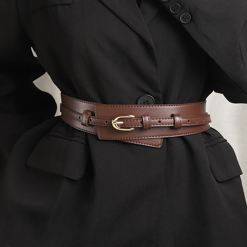 Ceinture en cuir amovible Ceinture corset à double usage pour femme