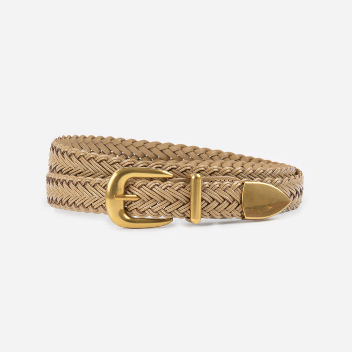 Ceinture tressée en cuir végétalien pour femme