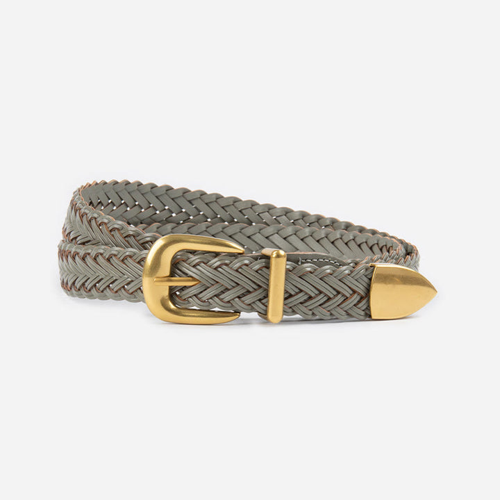 Ceinture tressée en cuir végétalien pour femme