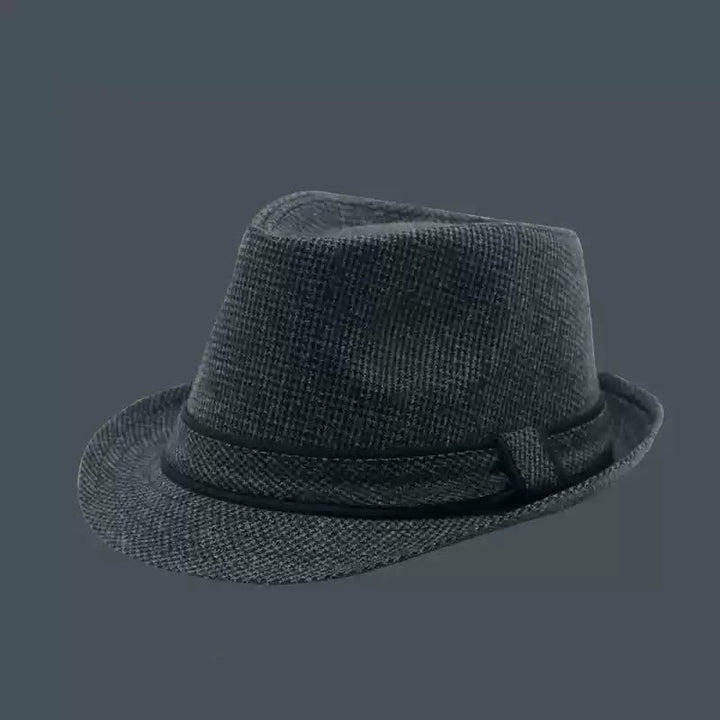 Chapeau Fedora d'été à motif pied-de-poule à carreaux britanniques pour hommes