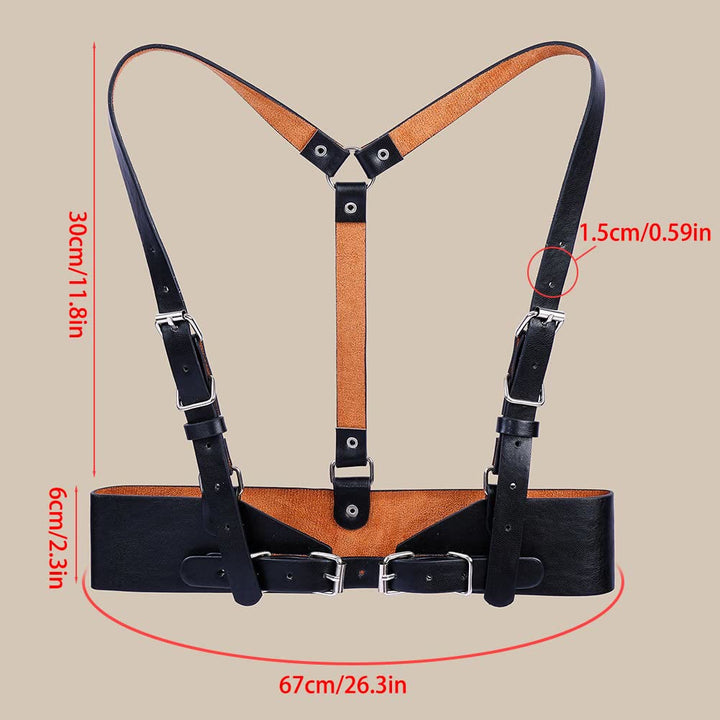 Ceinture corset à sangle réglable en cuir Steampunk