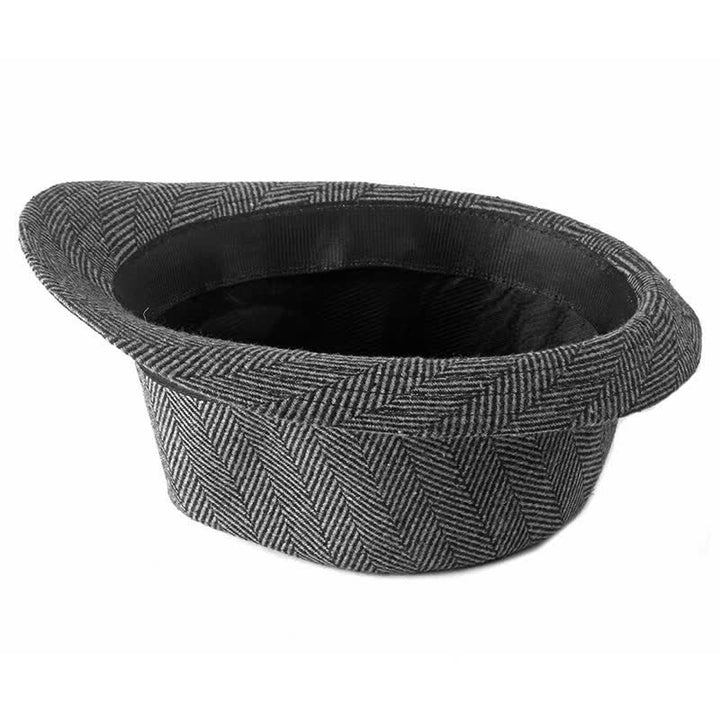 Chapeau Fedora à chevrons et ruban noir pour homme