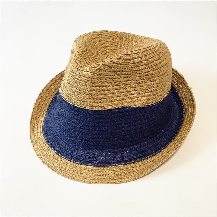 Chapeau Fedora en paille aux couleurs assorties pour l'été