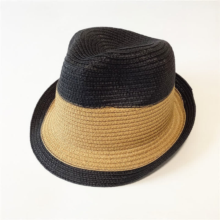 Chapeau Fedora en paille aux couleurs assorties pour l'été