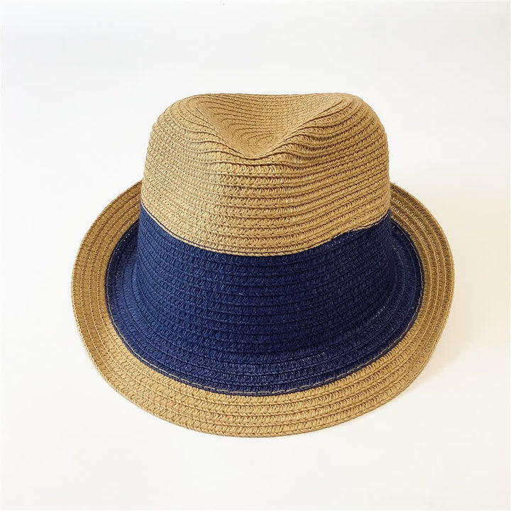 Chapeau Fedora en paille aux couleurs assorties pour l'été
