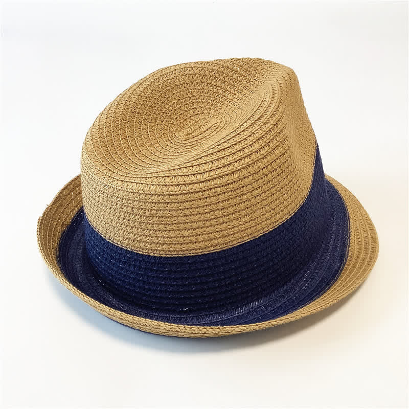 Chapeau Fedora en paille aux couleurs assorties pour l'été