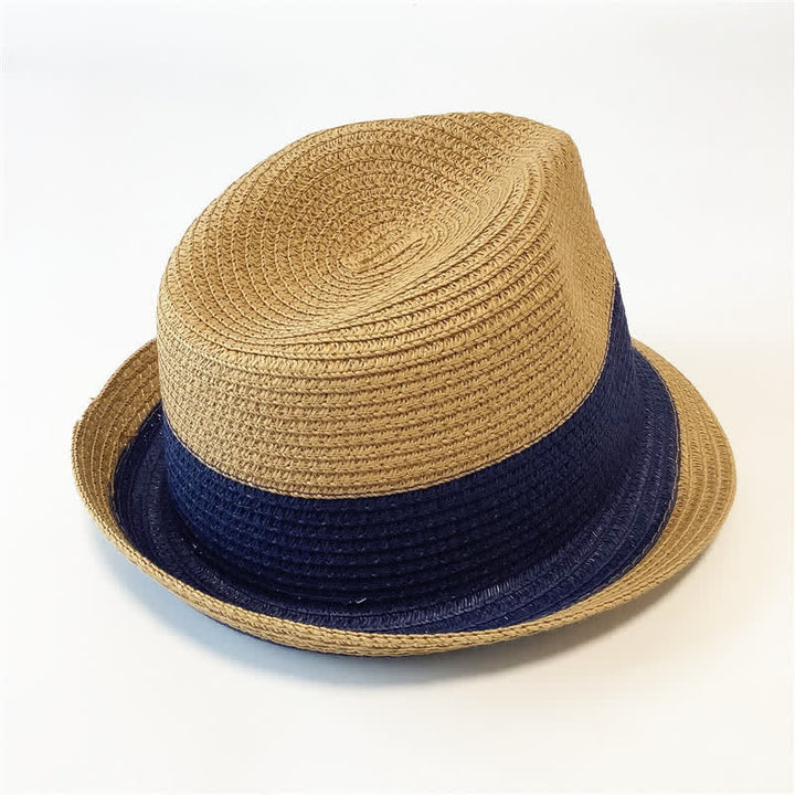 Chapeau Fedora en paille aux couleurs assorties pour l'été