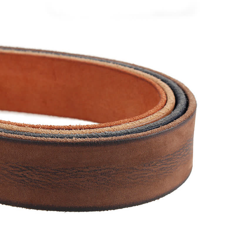 Ceinture en cuir de vachette délavé vintage pour homme