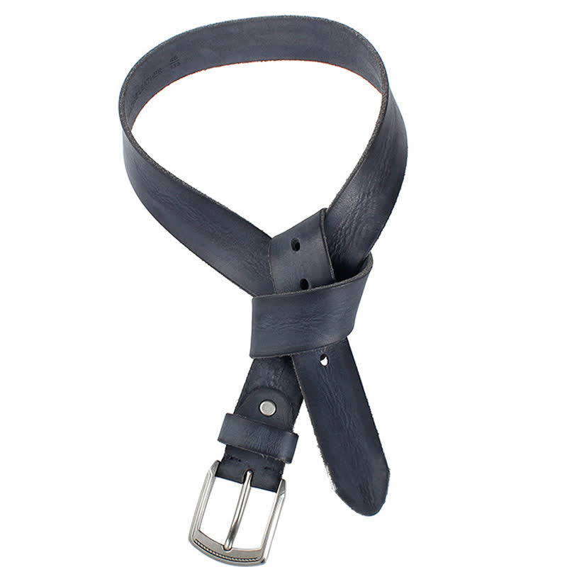 Ceinture en cuir de vachette délavé vintage pour homme