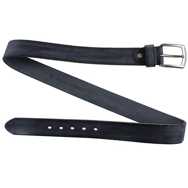 Ceinture en cuir de vachette délavé vintage pour homme