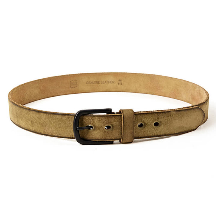 Ceinture en cuir poli mat de style minimaliste pour hommes