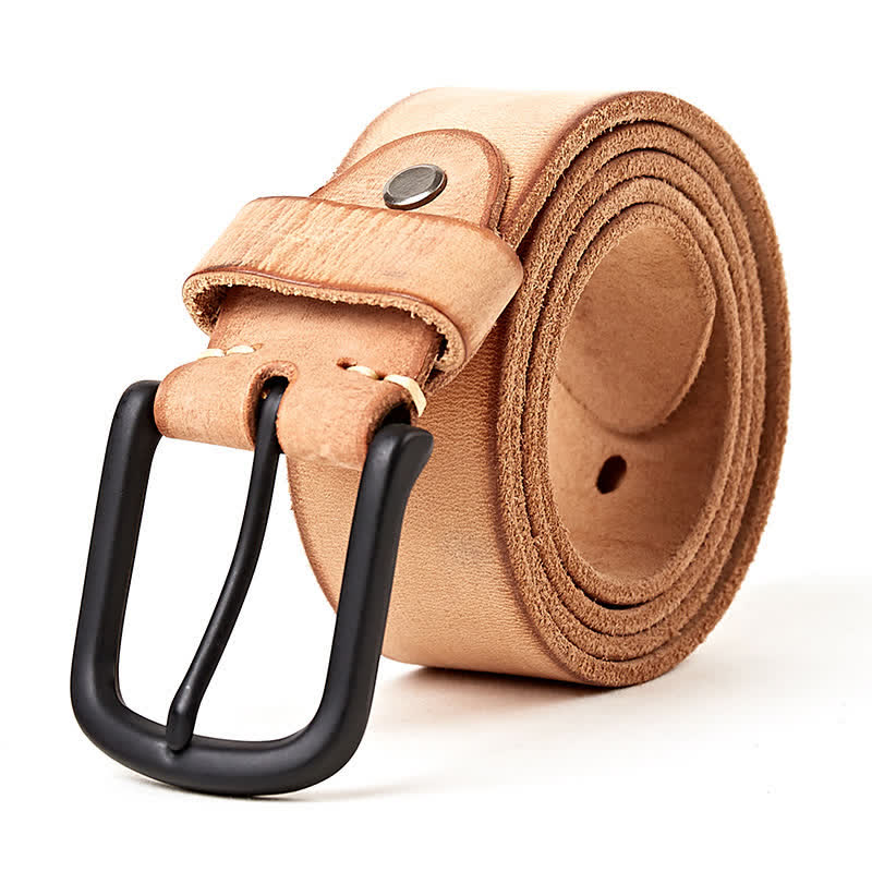 Ceinture en cuir poli mat de style minimaliste pour hommes