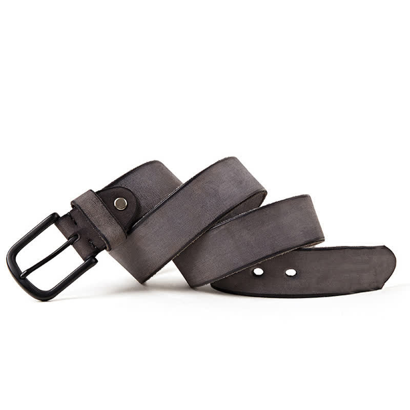 Ceinture en cuir poli mat de style minimaliste pour hommes