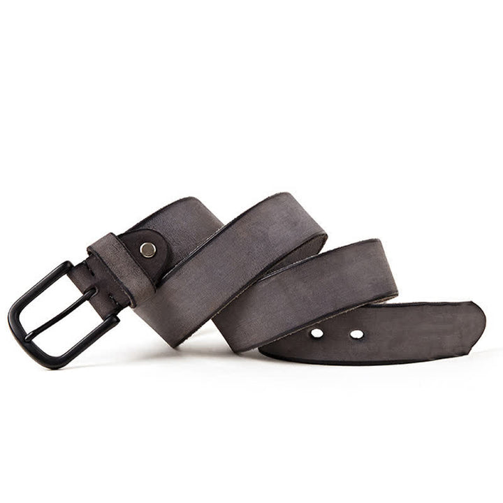 Ceinture en cuir poli mat de style minimaliste pour hommes