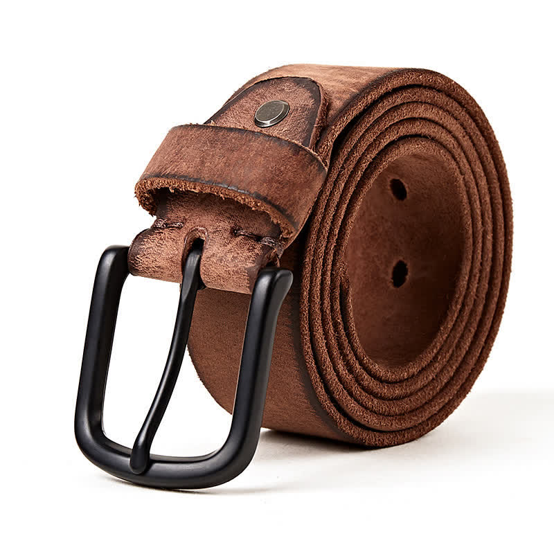 Ceinture en cuir poli mat de style minimaliste pour hommes