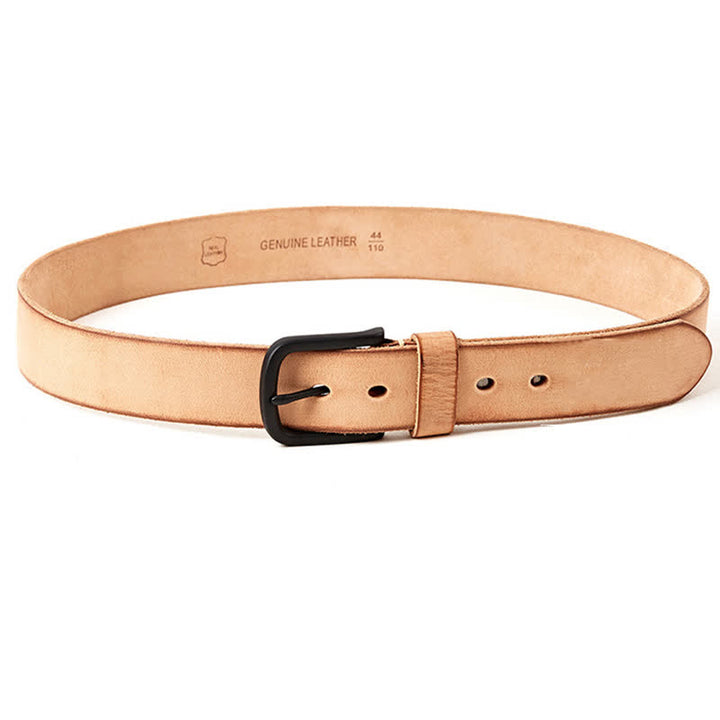 Ceinture en cuir poli mat de style minimaliste pour hommes