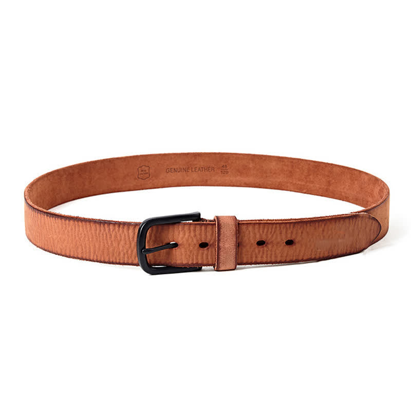 Ceinture en cuir poli mat de style minimaliste pour hommes