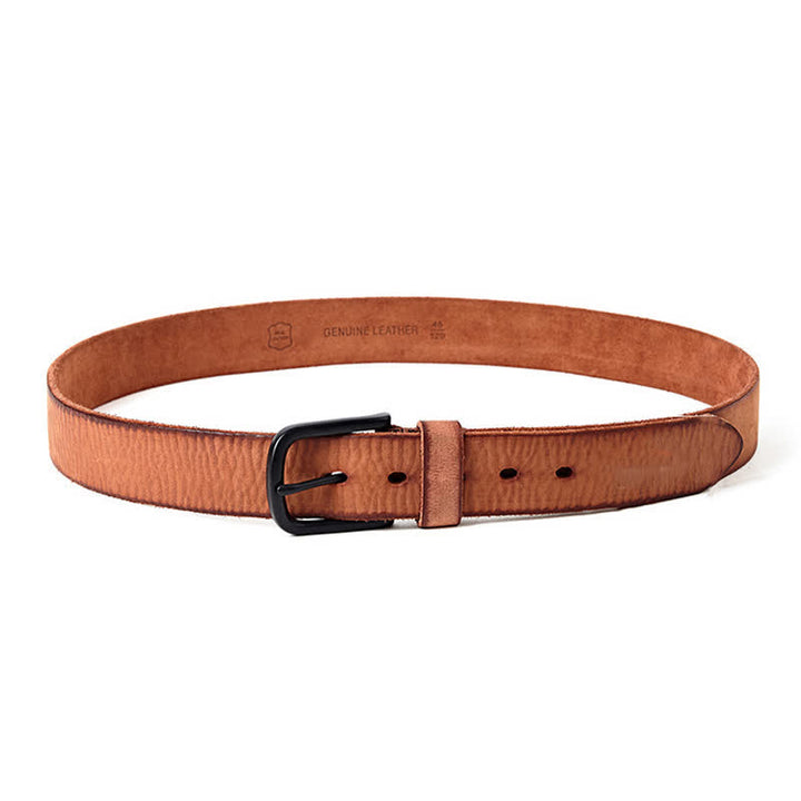 Ceinture en cuir poli mat de style minimaliste pour hommes