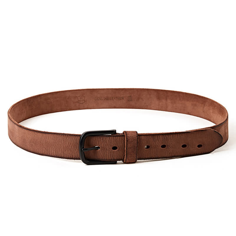 Ceinture en cuir poli mat de style minimaliste pour hommes