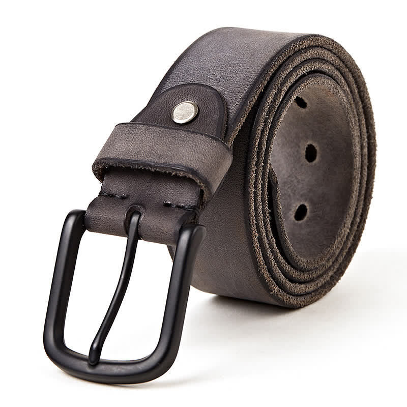Ceinture en cuir poli mat de style minimaliste pour hommes