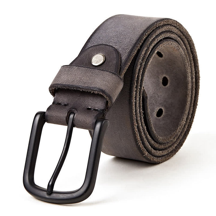 Ceinture en cuir poli mat de style minimaliste pour hommes