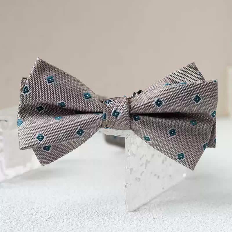 Nœud papillon double épaisseur imprimé vintage pour homme