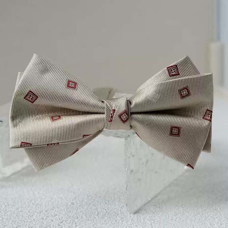 Nœud papillon double épaisseur imprimé vintage pour homme