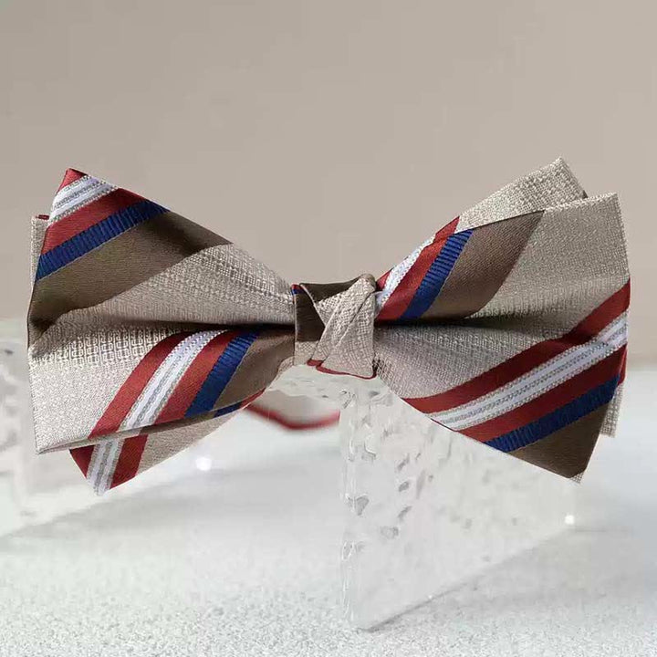 Nœud papillon double épaisseur imprimé vintage pour homme