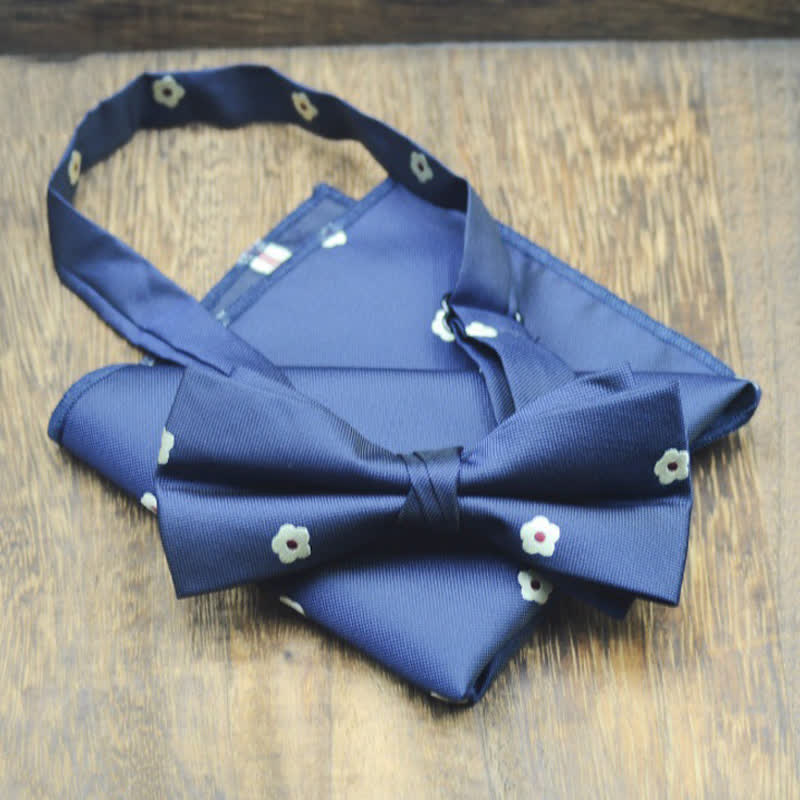 Lot de 2 mini nœuds papillons à imprimé floral pour homme