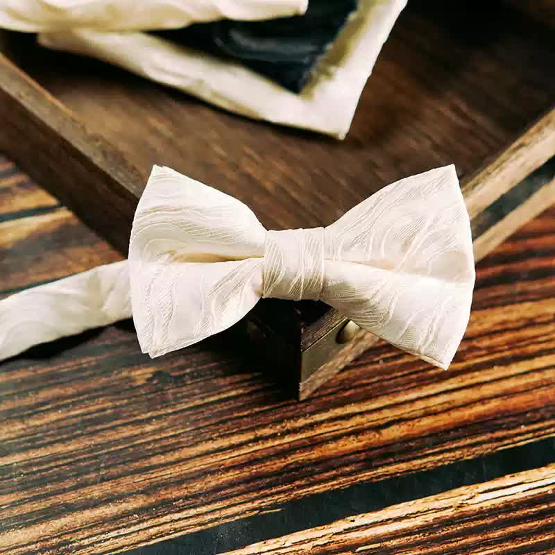 Lot de 2 nœuds papillon en mouchoir à motif de vigne tridimensionnel pour homme