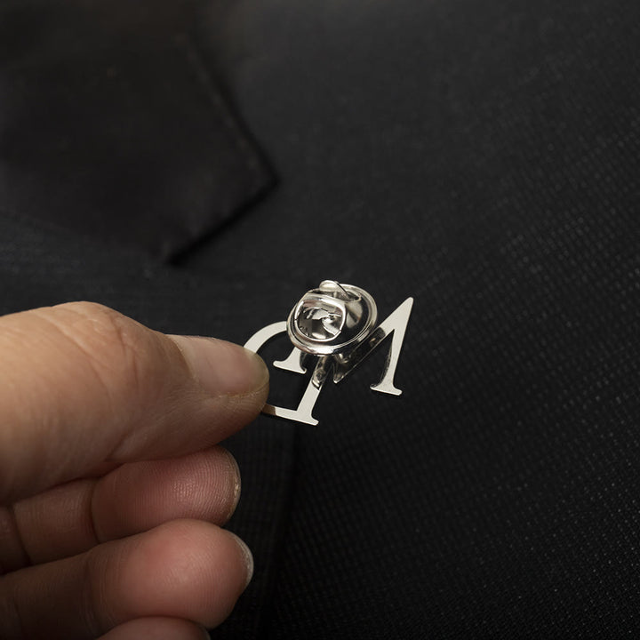 Broche avec lettres initiales personnalisées Accessoires en acier inoxydable