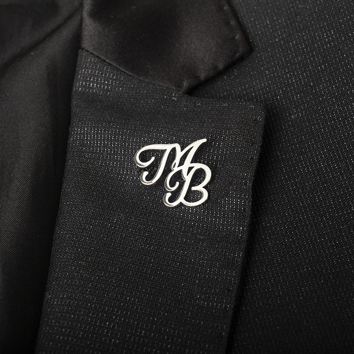 Broche avec lettres initiales personnalisées Accessoires en acier inoxydable