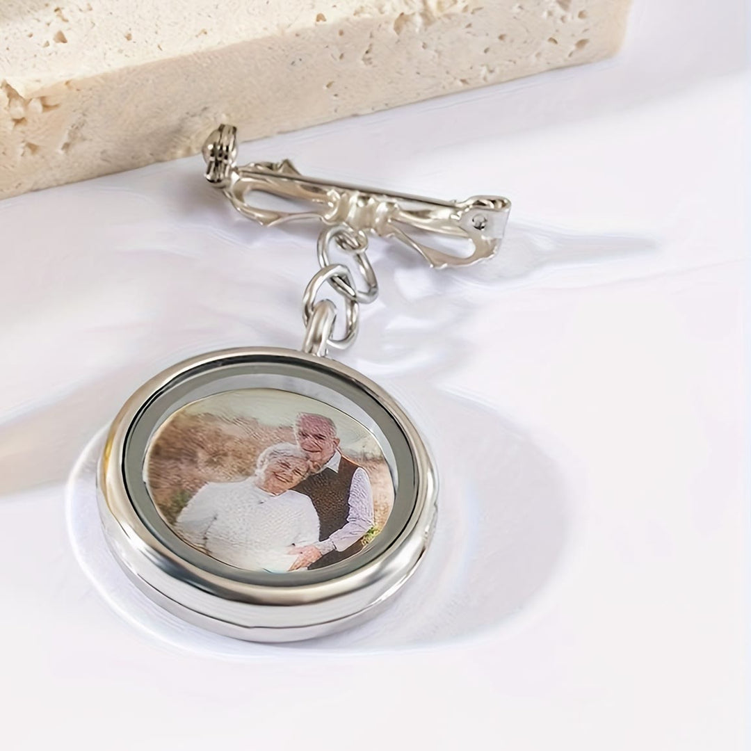 Personnalisez votre broche en forme de nœud photo Broche commémorative en métal