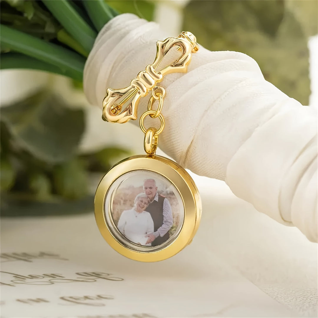 Personnalisez votre broche en forme de nœud photo Broche commémorative en métal