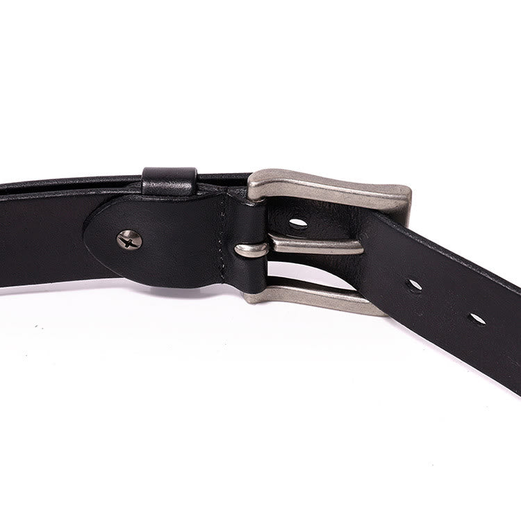Ceinture en cuir véritable à rivets punk Rock N Roll