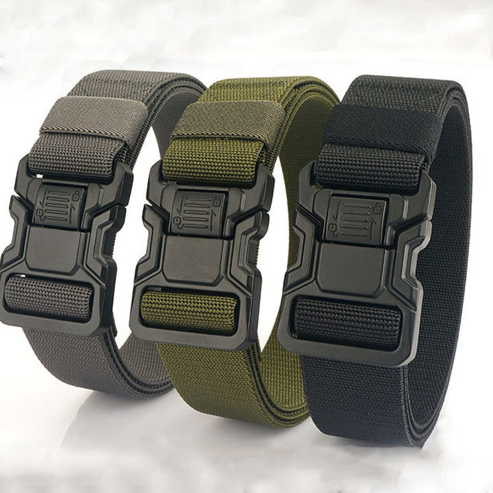 Ceinture tactique élastique en nylon à dégagement rapide pour homme
