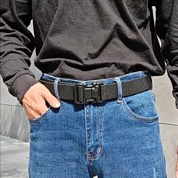 Ceinture tactique élastique en nylon à dégagement rapide pour homme