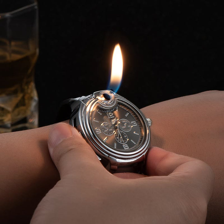 Montre-bracelet de luxe Briquet au butane rechargeable - Noir - image 0