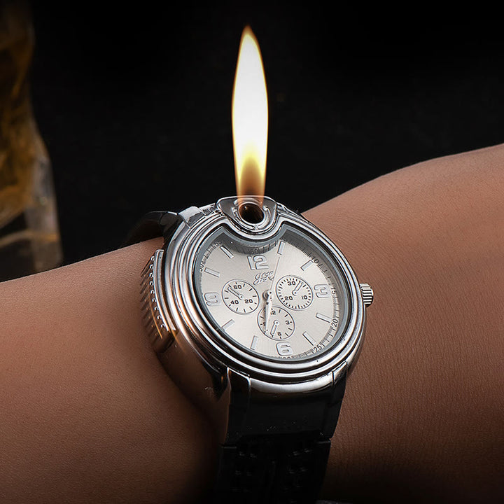 Montre-bracelet de luxe Briquet au butane rechargeable - Argent - image 5