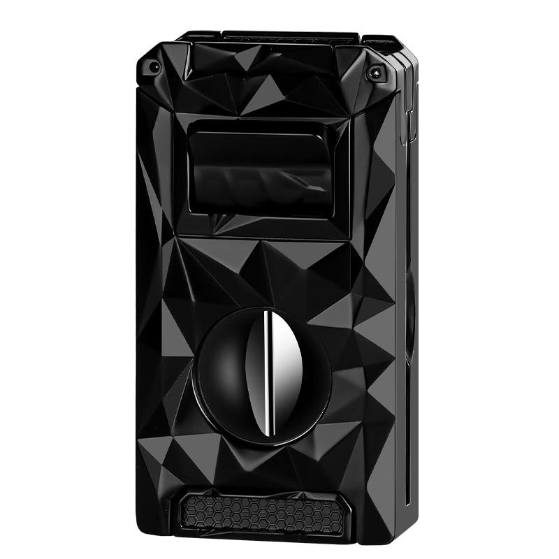 Coupe-cigare multifonction 5 en 1, briquet au butane rechargeable en diamant