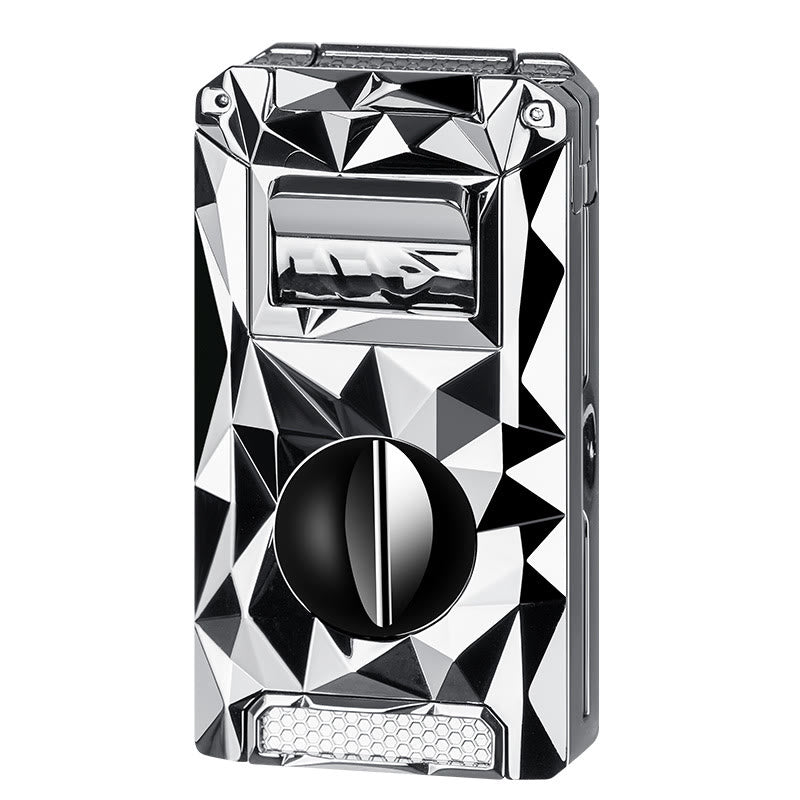 Coupe-cigare multifonction 5 en 1, briquet au butane rechargeable en diamant