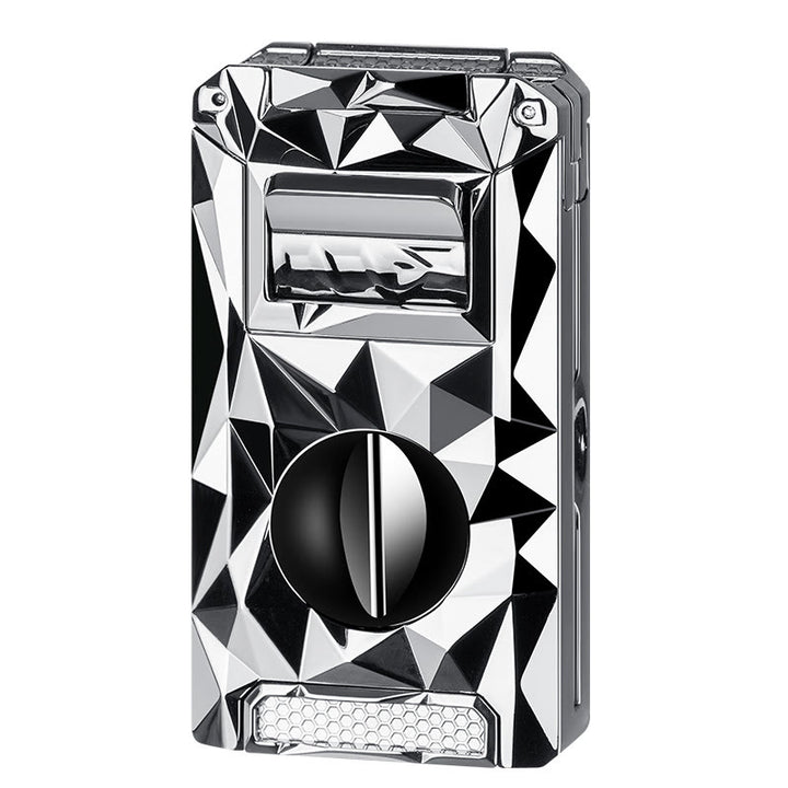 Coupe-cigare multifonction 5 en 1, briquet au butane rechargeable en diamant